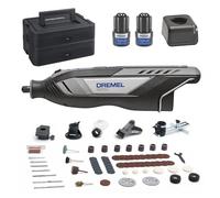 Dremel 8250 Outil rotatif sans fil 12 V 5 000-30 000 tr/min Kit d'outils multifonctions sans balais avec boîte Dremel, 65 accessoires, 5 accessoires et embouts, pour poncer, fraiser, graver