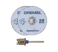 Dremel EZ SpeedClic Lot de 2 Disques à Tronçonner de 38 mm pour Outils Rotatifs Multifonctions, Métal et Acier Trempé (SC406)