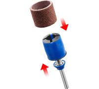 Dremel Mandrin de ponçage EZ SpeedClic 2615S407JA – 13 mm avec 2 bandes grain 60/120