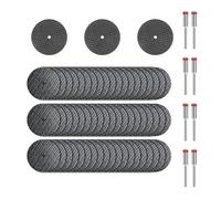 Dremel Lot de 60 disques de coupe en métal haute vitesse pour outils rotatifs, comprend 8 mandrins durables de 3 mm pour travaux de précision et projets de bricolage