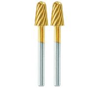 Lot de 2 fraises acier rapide haute longévité Dremel Max 117 - ø 6,4mm bout rond