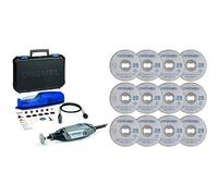Dremel Outil multifonction 3000 130 W, jeu de 1 accessoire, 25 accessoires & SC456B Lot de 12 Disques EZ SpeedClic à Tronçonner/Découper les Métaux 38mm avec Outils Rotatifs Dremel