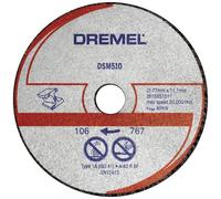 Dremel S510 Lot de 3 Disques pour Scie Compacte DSM20 pour découper métaux, métal et plastiques, Diamètre 77mm