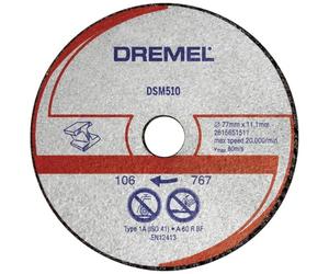 Dremel S510 Lot de 3 Disques pour Scie Compacte DSM20 pour découper métaux, métal et plastiques, Diamètre 77mm