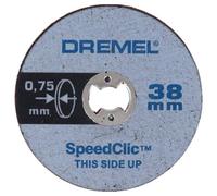 Dremel SC409 Lot de 5 Disques Fins EZ SpeedClic à Tronçonner/Découper les Métaux 38mm Epaisseur 0,75mm avec Outils Rotatifs Dremel