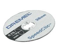Dremel SC409 Lot de 5 Disques Fins EZ SpeedClic à Tronçonner/Découper les Métaux 38mm Epaisseur 0,75mm avec Outils Rotatifs Dremel