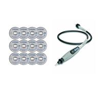 Dremel SC456B Lot de 12 Disques EZ SpeedClic à Tronçonner/Découper les Métaux 38mm & 225 Arbre flexible pour outils Dremel multi-usage, pour rallonger et atteindre des endroits difficiles d'accès