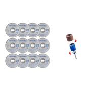 Dremel SC456B Lot de 12 Disques EZ SpeedClic à Tronçonner/Découper les Métaux 38mm & S407 Adaptateur de ponçage EZ SpeedClic Diamètre 13mm fourni avec 2 bandes à poncer grain 60 et 120