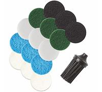 Dremel Versa Mega Kit d'accessoires - 16 pièces (15 tampons de Nettoyage, 1 Brosse d'angle, Sac de Rangement) - Blanc, Bleu - Plastique, Poils métalliques