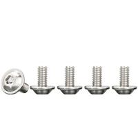 Drenky 50 Pièces Vis à Tête Bombée avec Bride et Six Pans Creux, M4x10mm Vise à Métaux Acier Inoxydable A2 V2A Boulon à Hexagonale pour Les Connexions Mécaniques