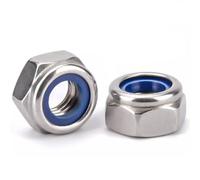 Drenky Ecrous Hexagonal M4, Ecrou Nylstop Frein 25 Pièces Acier inoxydable V2A A2 DIN 985 Écrou Autobloquant pour Vis, Boulons et Tiges Filetées,Usage Interieur et Exterieur