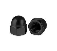 Drenky M10 écrous Borgnes Noir en Acier Inoxydable 10 Pièces écrous Borgnes Hexagonaux DIN 1587 Ecrou Borgne Inox M6 Hexagonaux Protection Vis, Boulons Filetés, Tiges Filetées
