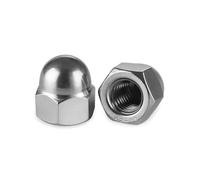 Drenky M6 écrous Borgnes Argent en Acier Inoxydable 25 Pièces écrous Borgnes Hexagonaux DIN 1587 Ecrou Borgne Inox M6 Hexagonaux Protection Vis, Boulons Filetés, Tiges Filetées