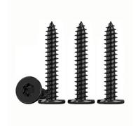 Drenky Mince Vis Autotaraudeuses à Tête Plate M4x35mm Vis Torx à Bois Noir Inox 304 Vis Placo à TêTe, EntièRement Fileté, 50 Pièces