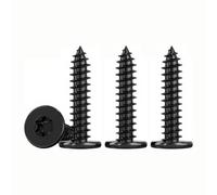 Drenky Mince Vis Autotaraudeuses à Tête Plate Noir M4x25mm Vis Torx à Bois Inox 304 Vis Placo à TêTe, EntièRement Fileté, 50 Pièces