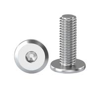 Drenky Nirosta Lot de 10 vis à tête bombée M8 x 20 mm en acier inoxydable A2 V2A à tête hexagonale plate