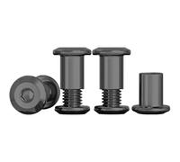 Drenky Vis De Connexion M6x12mm Vis De Meubles M6 En Acier Inoxydable A2 V2A Connecteurs De Meubles Noir Lot De 10 Vis De Raccordement (10 Vis Pour Meubles, 10 écrou à Douille)