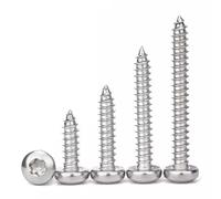 Drenky Vis M4 A Bois Tete Ronde Inox Terrasse M4x25mm Vis Autotaraudeuses Placo en Acier Inoxydable 304 Filetage Complet Fixation du Bois, 50 Pièces