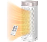 DREO 16 Inch Electric Heater, 1800W Energy Efficient Space Heaters with Thermostat, 70° Oscillating Remote Control 3-Mode Tip-over & Overheat Protection, Silent Ceramic Fan Heater for Home