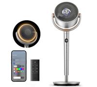 DREO 23dB Intelligent ventilateur sur pied silencieux, 24M portée, volume d'air 1200m³/h, turbo circulateur, 102CM hauteur, 6 modes, 8 vitesses, oscillation omnidirectionnelle 120°+120°, PolyFan 502S
