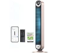 DREO 25 dB Ventilateur de tour silencieux Smart, 106cm de hauteur 4 modes 9-vitesse Max 7,9m/s 12H Timer Ventilateur oscillant à 90° avec télécommande Commande vocale Refroidissement