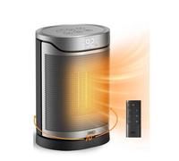 DREO Atom 318, Chauffage soufflant céramique PTC, 1500 W, économe en énergie, chaleur instantanée 2 s, oscillation 70°, minuterie 12 h, 8 protections de sécurité, télécommande