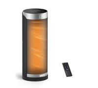 Dreo Chauffage Électrique 2000W, Radiateur Céramique Silencieux avec Oscillation 70° et Télécommande, Minuterie 12h, 3 Modes, 3 Vitesses, Protection Surchauffe et Basculement, Solaris Slim H3