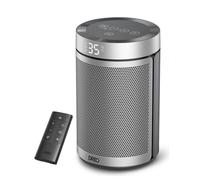 Dreo Chauffage Électrique Économique 34 dB Silencieux, Radiateur Céramique PTC 1500W avec Thermostat, Protection Surchauffe et Basculement, Minuterie 12H, Convecteur pour Chambre, Atom 316 Argent