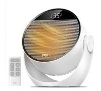 DREO Chauffage Électrique Portable, 3 Modes, Thermostat, Télécommande | Inclinaison Réglable à 60°, Minuterie 12H, 8 Protections, Fonctionnement Silencieux pour Chambre, Bureau et Pièce