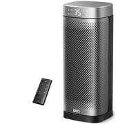 DREO Chauffage soufflant céramique 2000 W économe et silencieux avec thermostat, minuterie 12 h, 3 modes, oscillation 70°, protection anti-surchauffe et anti-basculement, Solaris Slim H2