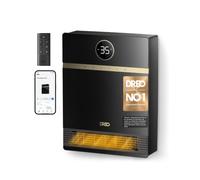DREO Chauffage Soufflant Mural 2000W, Oscillation 30°, Thermostat Réglable | Chauffage PTC, 28 dB Silencieux, Minuterie 24H, Télécommande, ECO Mode, Protection Surchauffe, IP24, Salle de Bain et Bureau