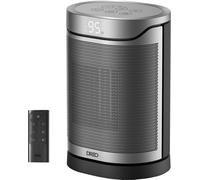 DREO - Chauffage ventilateur céramique 318, 1500W, noir/argent, portable