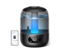 DREO Humidificateur chambre 3 L, Wi-Fi, capteur d’humidité | Brume fraîche ultrasonique, contrôle via app, lumière RGB, nettoyage facile, jusqu’à 30h d’autonomie