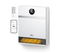 Dreo Intelligent Chauffage d'appoint, Oscillation à 30°, 2000W Chauffage Soufflant Mural, Salle de Bain, Thermostat Réglable, Télécommande, 24H Minuterie, Installation Facile, Compatible avec Alexa