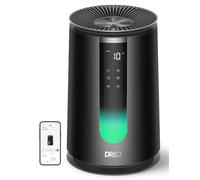 DREO Purificateur d'air pour chambre à coucher 195 m³/h CADR, purificateur d'air 338S, filtre HEPA 3 en 1, 4 modes, 4 vitesses, 18 dB, écran AQl, capteur PM2,5, mode automatique, coussin aromatique