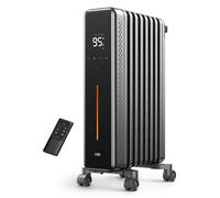 Dreo Radiateur à huile, chauffages rayonnants électriques avec télécommande, protection contre la surchauffe et le basculement, minuterie de 24 heures, silencieux, thermostat numérique, grand espace