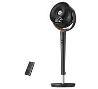 DREO Ventilateur de pièce, ventilateur oscillant 120°+120°, moteur DC, circulation d’air jusqu’à 30 m pour toute la pièce, 9 vitesses, 4 modes, ventilateur sur pied silencieux, 20 dB.