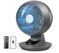 DREO ventilateur de table intelligent 3D pour chambre, flux d’air puissant 8,8 m/s, ultra silencieux 22 dB, oscillation 90°, contrôle app et vocal, 9 vitesses, minuterie 8/12 h pour maison et bureau.