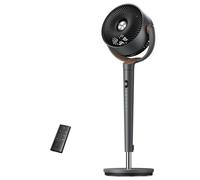 DREO ventilateur sur pied très silencieux avec télécommande, ventilateur grand format 20 dB avec moteur CC, oscillation 120°, 3 modes, hauteur réglable 94-107 cm, ventilateur de sol TurboPoly™ 512