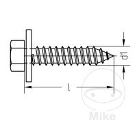 Dresselhaus Vis à tôle combinée Z2-C 6,5 X 20Mm