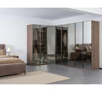Dressing Armoire en verre Portes transparentes Armoire d'angle Nouveau