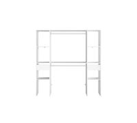 Concept Usine – Dressing Elysee blanc 6 étagères 2 tiroirs 2 penderies 180x40x180 cm