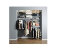 Dressing crémaillère - Etagère mural industriel - Modulable - Blanc - 40 pièces - 1,81x1,22M