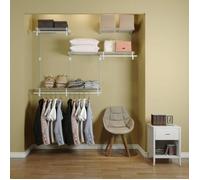 Dressing crémaillère Étagère mural industriel Modulables Blanc 36 pièces 1,88x1,22M