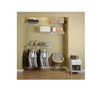 Dressing crémaillère - Etagère mural industriel - Modulables - Blanc - 36 pièces - 1,88x1,22M
