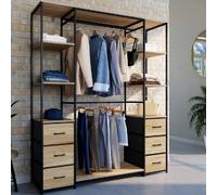 Dressing double penderie + double colonne L. 140 cm UTAH