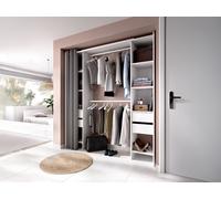 Dressing extensible avec rideau - L110/178 cm - Blanc - LONAZA