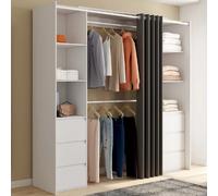 Dressing extensible double MERYL 120/180 cm blanc
