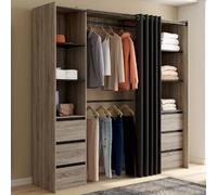 Dressing extensible double MERYL 120/180 cm hêtre