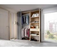 Dressing extensible LAURENT - L.110/160 cm - Coloris : Chêne et gris
